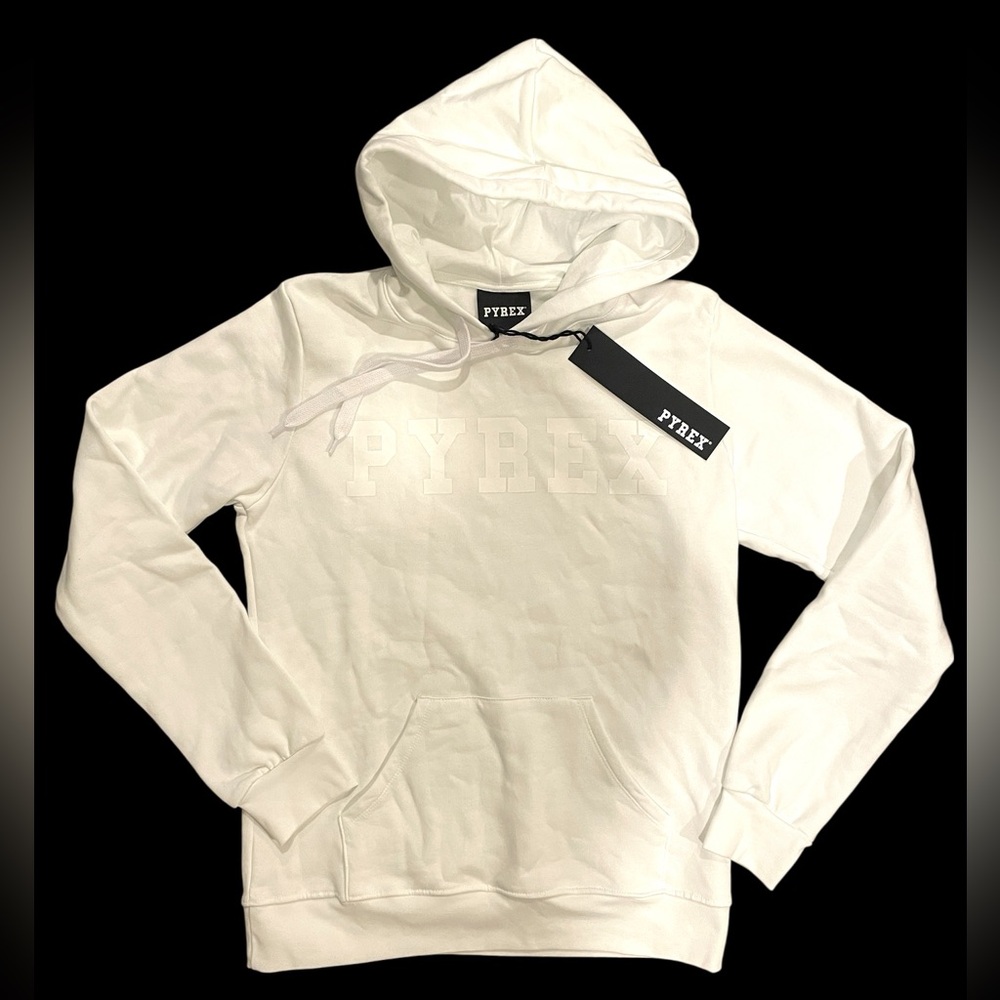 *NWT* Pyrex Classic White Hoodie Mens Medium